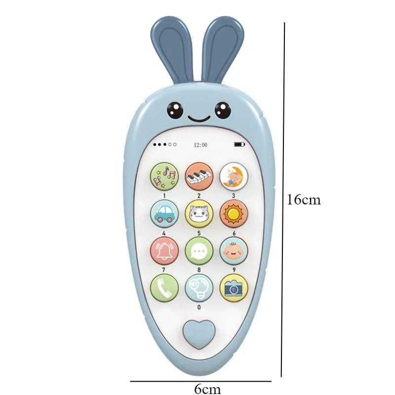 Cell Phone Toy Children's Intelligence Education Bite Smart Music Light Effect Story Learning Simulation