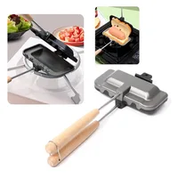 Aluminum alloy Breakfast Sandwich Maker Double-sided Removable Baking Pan Non Stick Frying Pan for Pancakes baking tray Machine