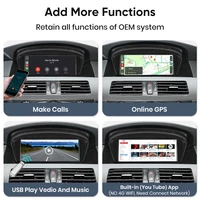 Junsun système Linux sans fil Carplay Android auto lecteur multimédia autoradio pour BMW série 3/5 E60 E61E62 E63 E90 E91 E92 E93 5