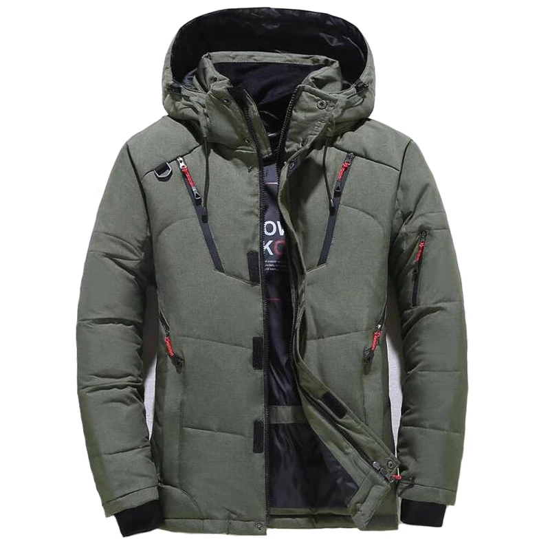 Down Jacket Thick Warm Padded Snow Coat men Oversize Down Jacket Male Winter Parkas Men Hooded Outdoor Outwear down jacket parka coat parkas coat