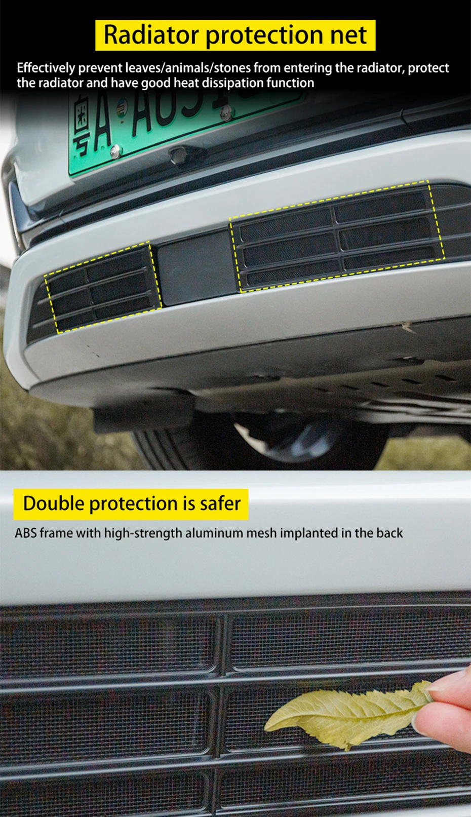 For BYD Atto 3 Yuan Plus 2022 Automobile Insect proof Net Water Tank Middle Net Air Inlet Protective Cover Atto 3 Accessories