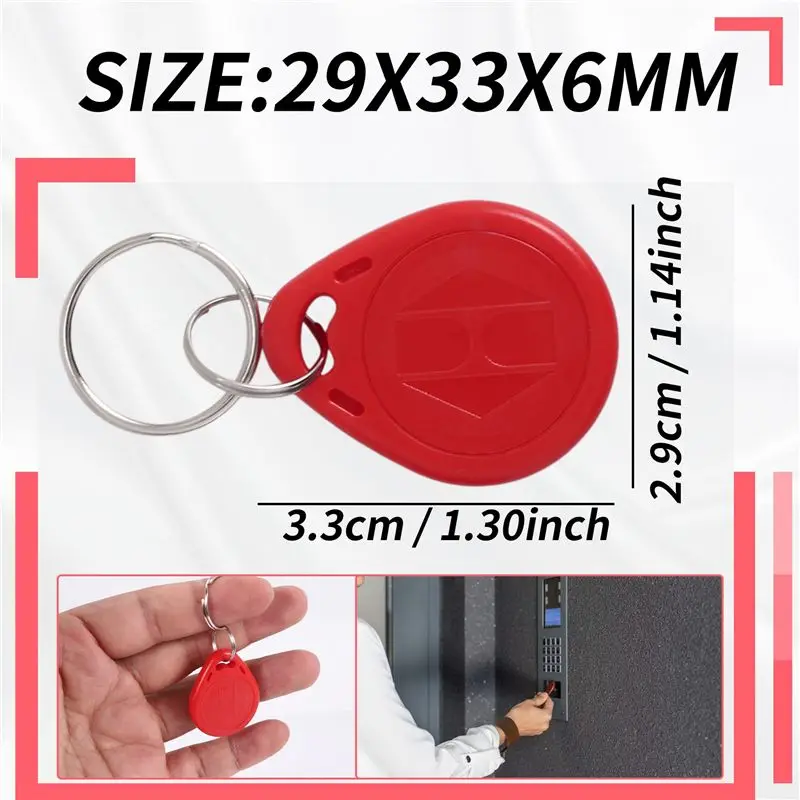 50Pcs 125 Khz 근접 ID 카드 RFID Keyfob 액세스 제어 키 도어 출입 액세스 제어 시스템 TK4100-[A22I Store]