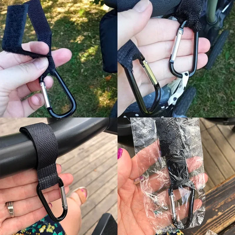 Baby Stroller Hooks Buckles Clip Aluminum Alloy Cart Organizer Diaper Bag Shopping Pram Hanger 2Pcs