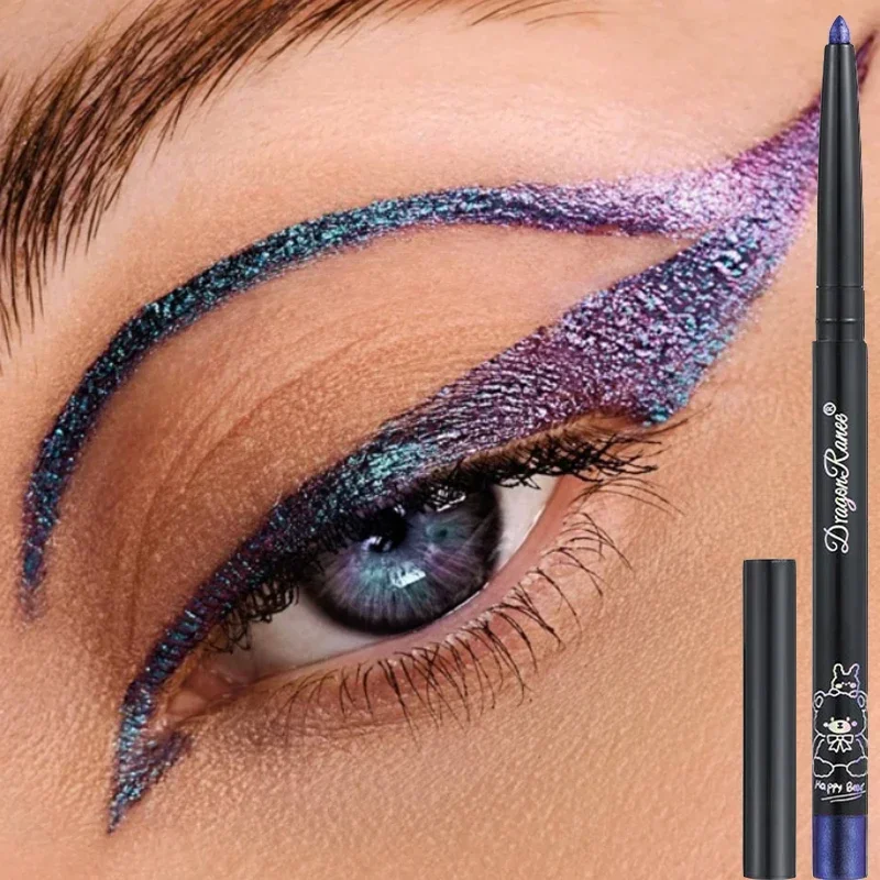 1PCS Shiny Metallic Eyeliner Gel Pen Multi Chrome Eye Liner Makeup Waterproof Long Lasting Aurora Eyes Glitter Pigment Cosmetics