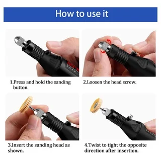 9V Mini Drill Electric Carving Pen Variable Speed Rotary Tools Kit Engraver for Grinding Polishing 6