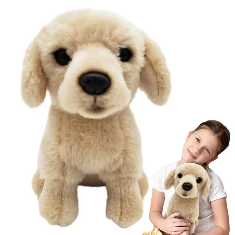 

Cute Dog Stuffed Animal Plush Puppy Labrador Doll Soft Cuddly Retriever Dog Plushie For Bedroom Decor Animal Dolls Plush Toys