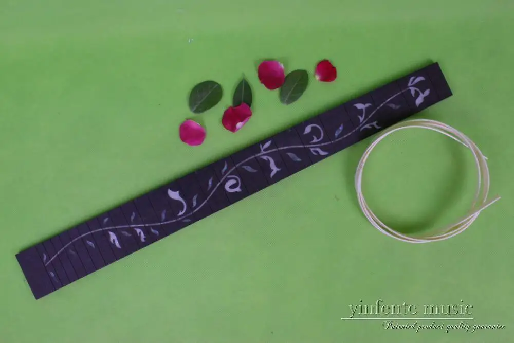 

Незавершенная искусственная кожа для 24 лада, 25,5 дюйма, инкрустация лозой, эбеновое дерево, замена без Redius, проект «сделай сам»