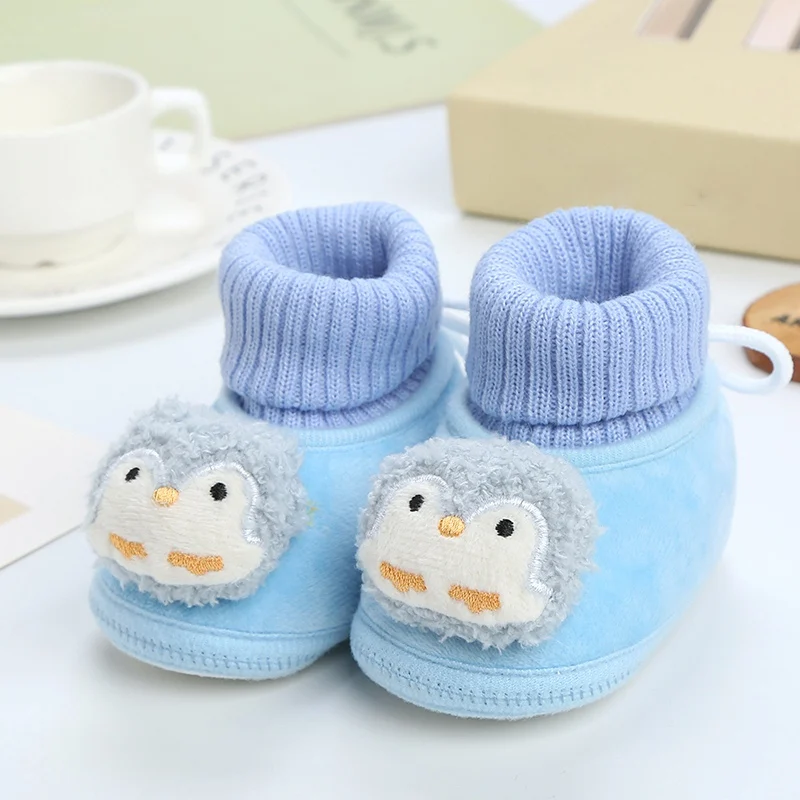 Winter Baby Snow Boots Multiple Colors Cute Cartoon Animal Warm Plush Indoor Floor Shoes Infant Newborn Toddler Baby Shoes