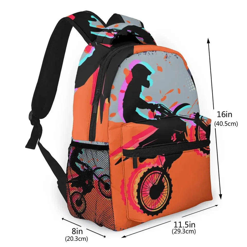 Loussiesd Motocross Turnbeutel 33x40cm - Sportbeutel Mit Kordelzug Für Dirt Bike & Fitness