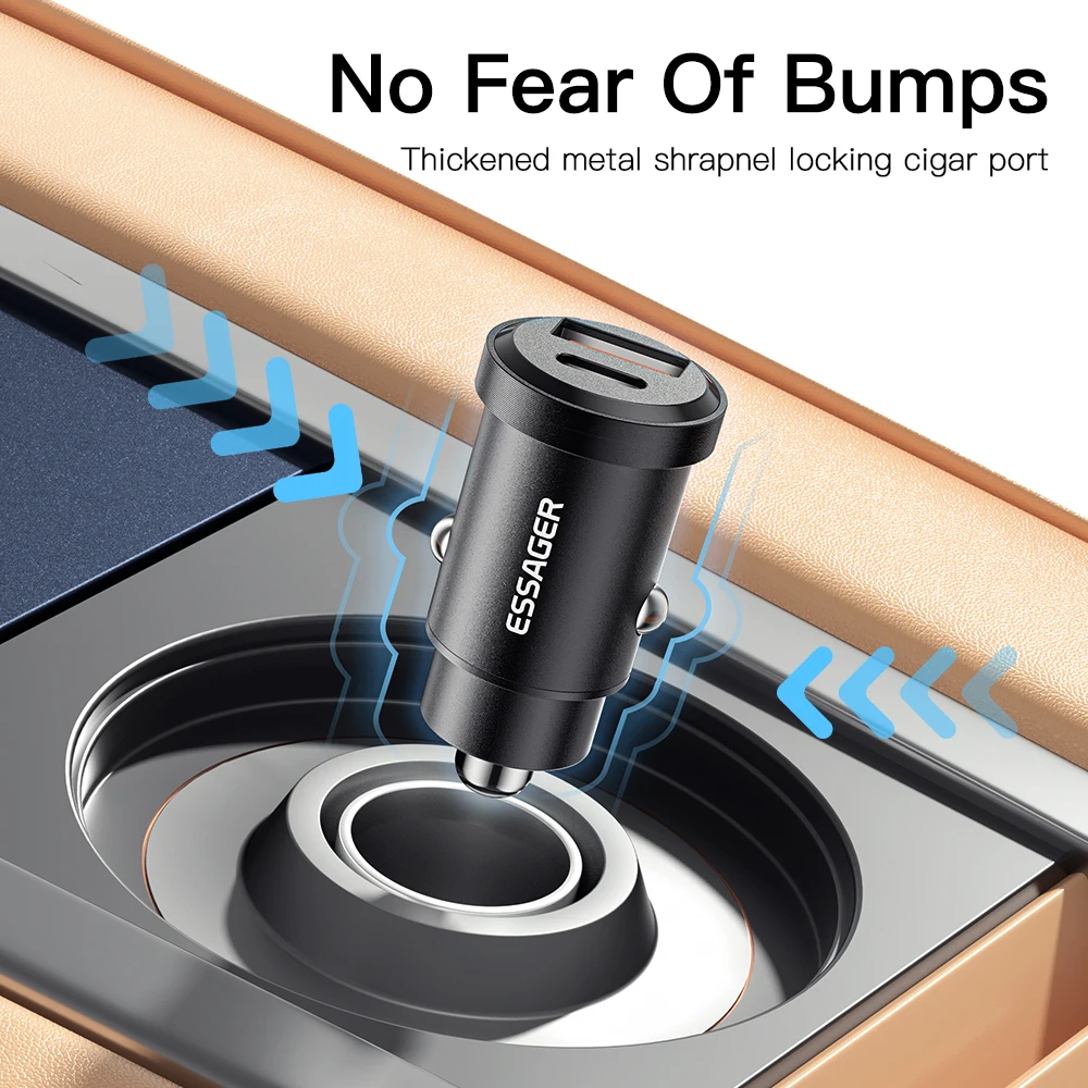 45W USB Car Charger Quick Charge4.0 QC PD 3.0 SCP 5A USB Type C Car Fast Charging For iPhone 14 13 Huawei Samsung Xiaomi car charger car phone charger