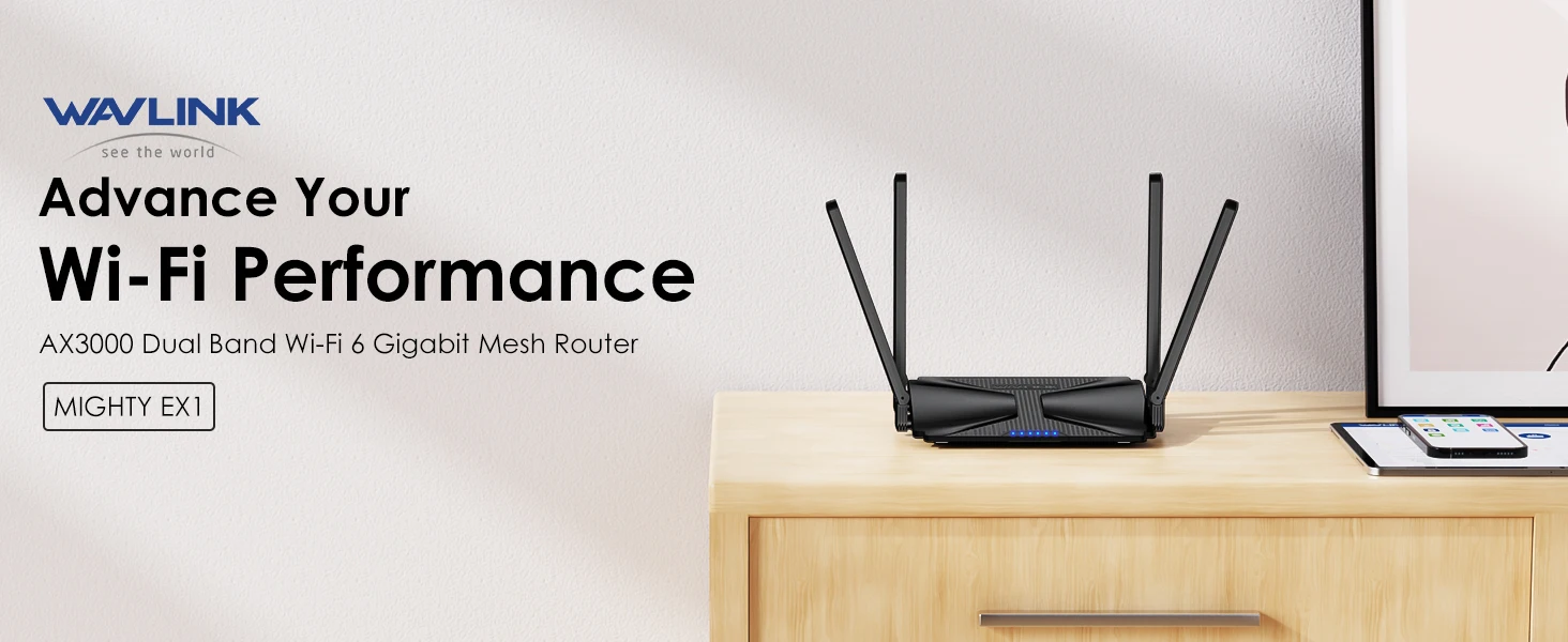 6, Roteador Sem Fio Gigabit, 802.11ax para