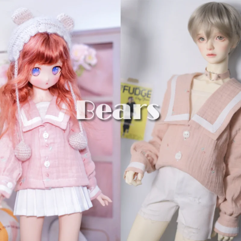 Одежда для куклы BJD розовая Милая вышитая вишня рубашка с квадратным вырезом 1/3 1/4