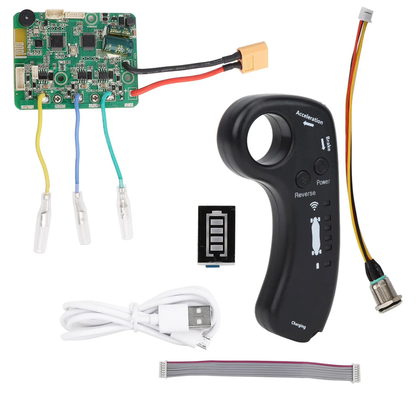 24V Electric 4wheel Scooter Controller Control Panel Electronic Governor Hub Single Drive Electric 4wheel Scooter Controller