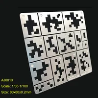 Military Building Tank Airplane Model Tools Digital Camouflage Missing Jet Leaky Spray Plate Etch Sheet Metal Masking Plates 2