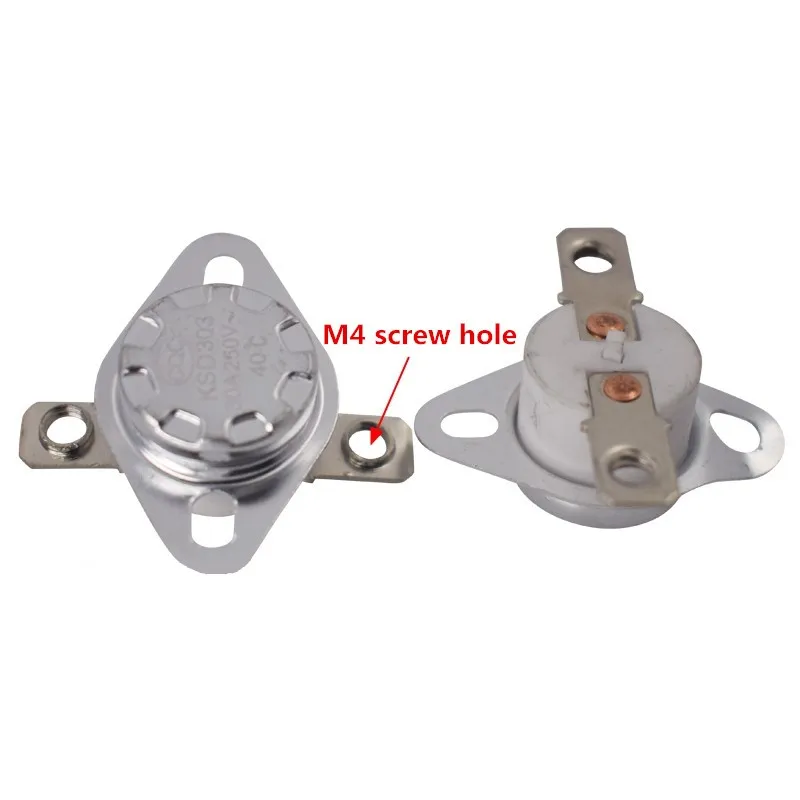 1 Pc Current Ceramic Thermostat Ksd301/ksd303 40-135 Degree M4 Engages A  Thread In A Screw Hole 30a 250v Thermal Switch - Switches - AliExpress