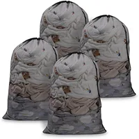 Drawstring Mesh Underwear Washing Bags Net Washing Machine Bag Laundry Basket Organizer Large Capacity Dirty Clothes Laundry Bag 1