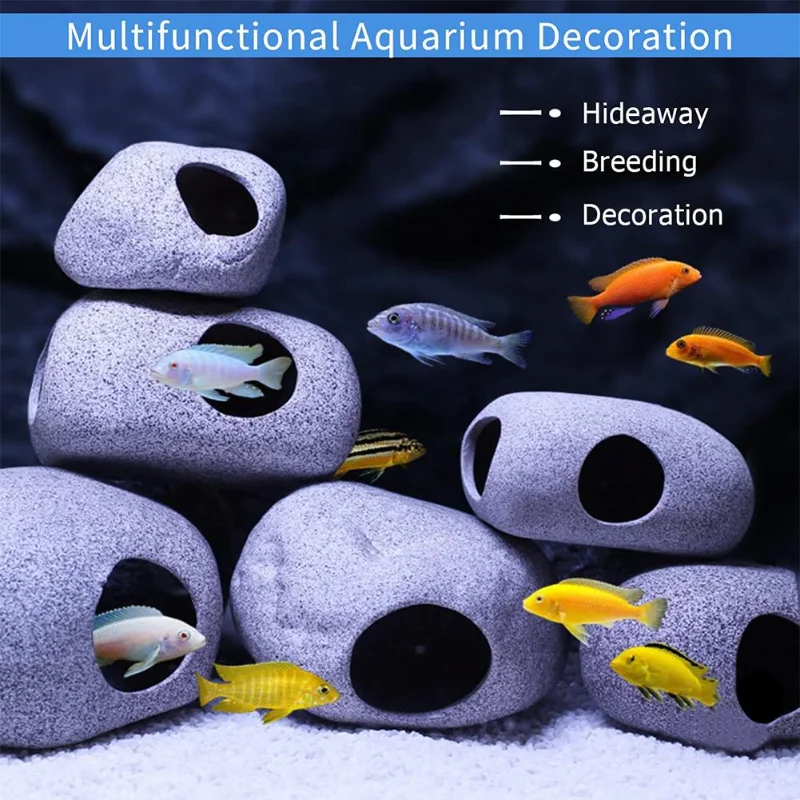 

Artificial Ornaments Cave Hideout for Fish Shrimp Breeding Spawning Aquarium Fish Tank Accessories Decoration