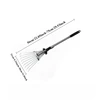 Leaf Rake Stainless Steel Retractable, Used for Dry Leaves, Garden Finishing, Branch Cleaning, Garden, Garden Tools, Lawn Tools 2