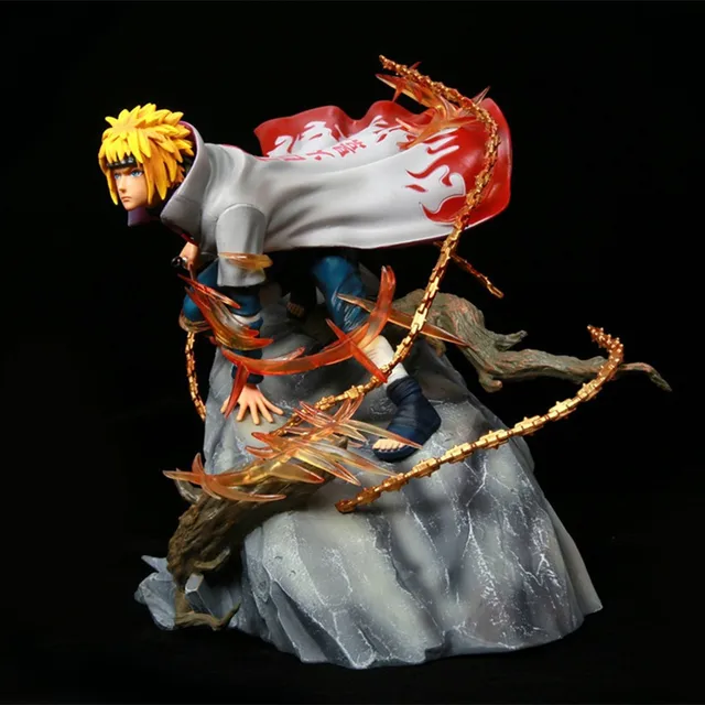 Naruto figura shippuden oversize quarto hokage namikaze minato 24cm pvc  konoha amarelo flash anime ação modelo crianças brinquedos presentes -  AliExpress