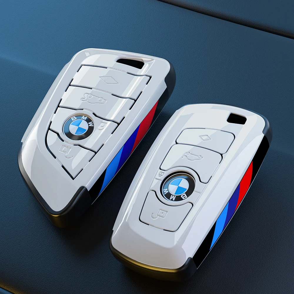 ABS Car Key Case Cover Shell Fob for BMW 1 2 3 4 5 6 7 Series X1 X3 X4 X5 X6 X7 F10 F20 F30 G20 G30 G01 F15 F16 G02 G05 F34 Bag for key case