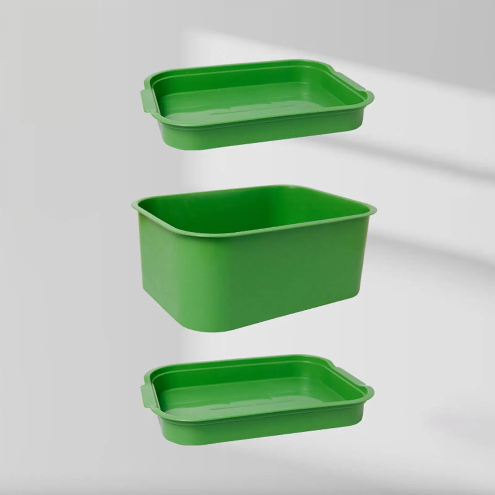 Set of 3 Bean Sprouts Tray Growing Kit Multipurpose Saving Space Green Durable Storage Tray Fresh Sprout Planting Container