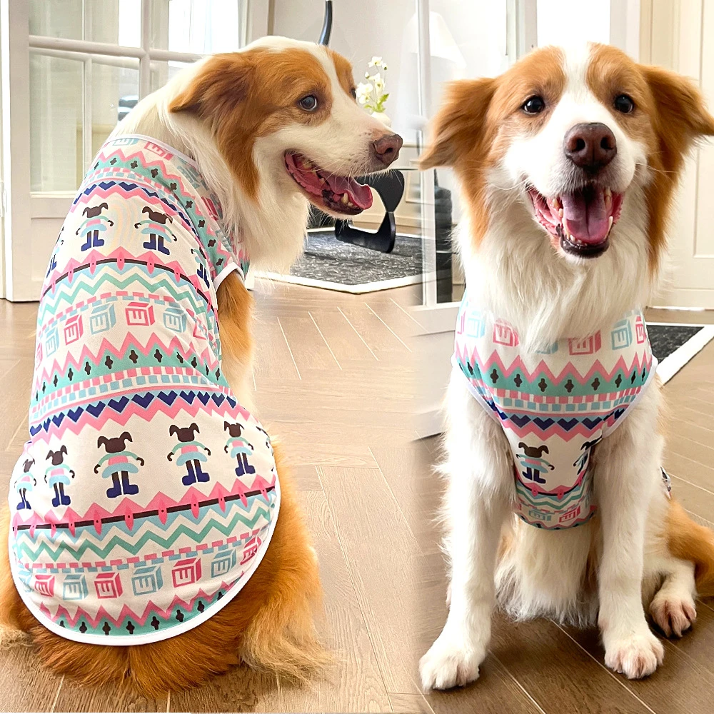 thumbnail image 1 of Ropa ultradelgada para perros grandes, de malla transpirable, chaleco refrescante de verano para mascotas, para perros pequeños, medianos y grandes, estampado bonito, camiseta barata para cachorros y, 1 of 5