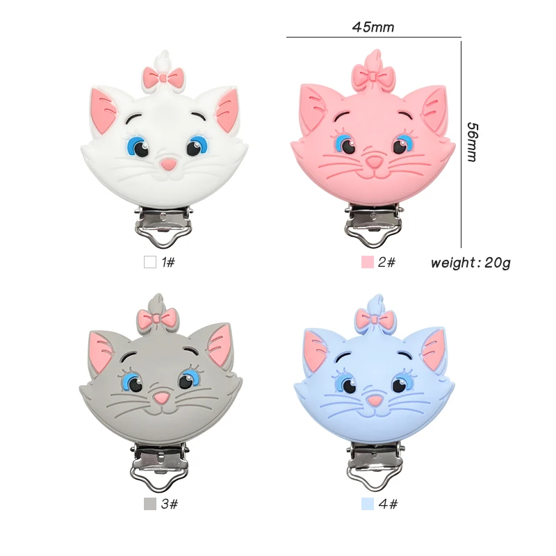 5/10pcs Silicone Disney Marie Cat Silicone Pacifier clip Molar Bead DIY Pacifier Chain Jewelry Accessories pacifier clip pacifier chain pacifier accessories teether clip teething beads teething toy tethers baby silicone accessories