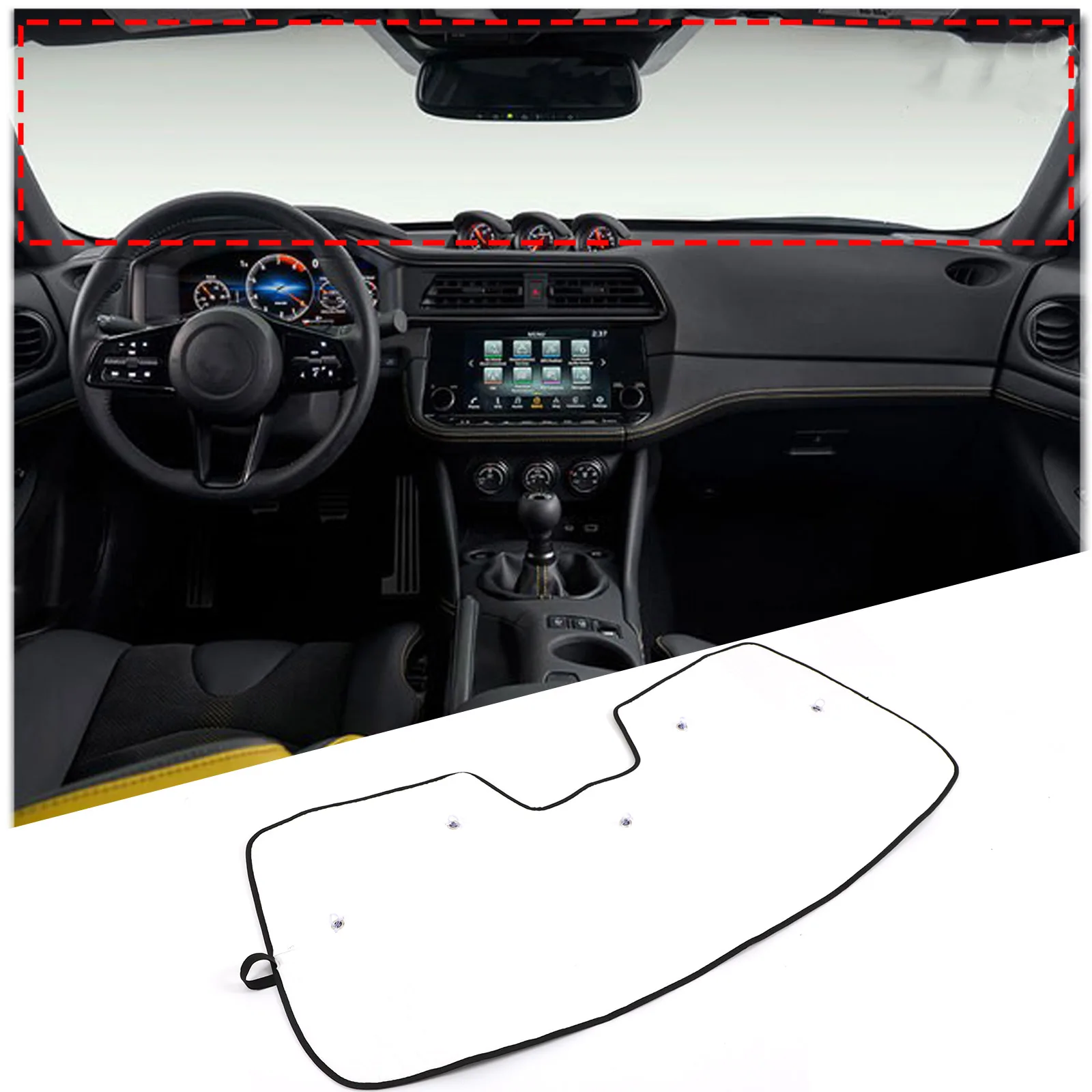 

Car Sunshades UV Protection Windows For Nissan 400Z 2022-2023 Sun Shade Front Windshield Car Accessories