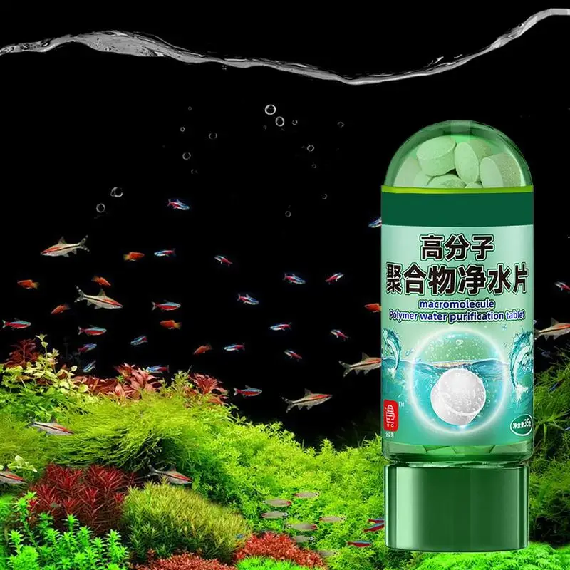 Water Purification Tablets 1 Bottle Fast Aquarium Water Filter Fish Supplies Potable Aqua Tablets
