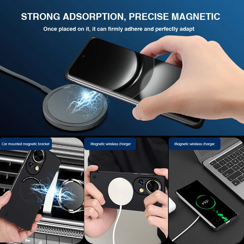 Sleek Magnetic Frameless Phone Case - Durable, Minimalist Design