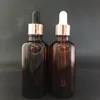 30X Amber 5ml-100ML Reagent Eye Dropper Drop Glass Aromatherapy Liquid Pipette Essential Oil Refillable Bottles Rose Pink Cover 6