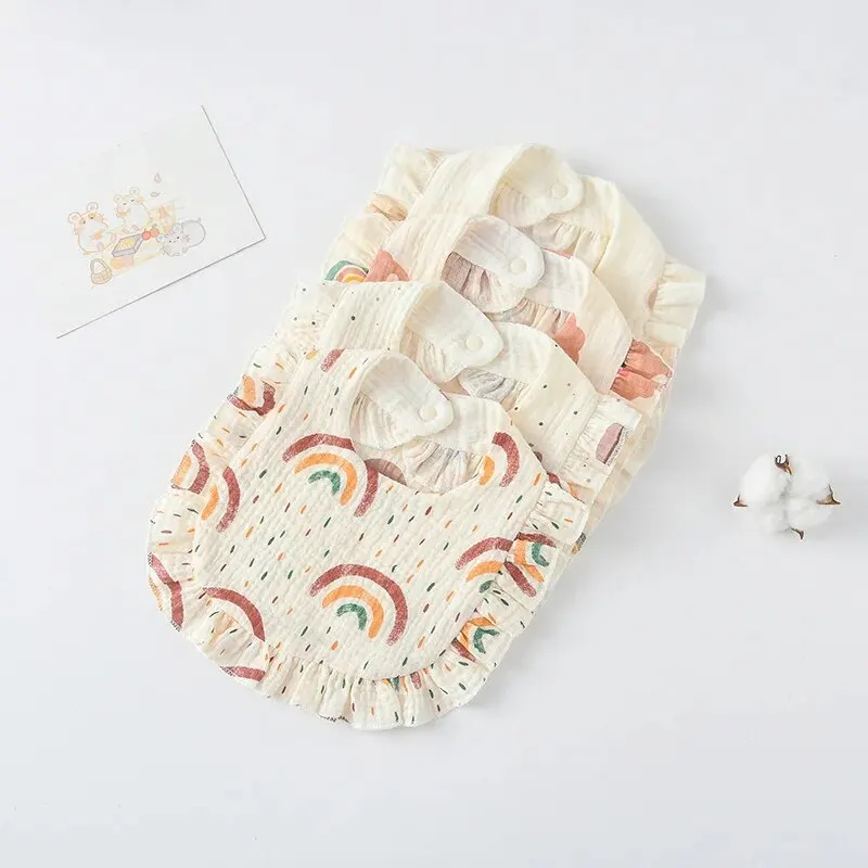 Ruffle Floral Baby Bibs 2