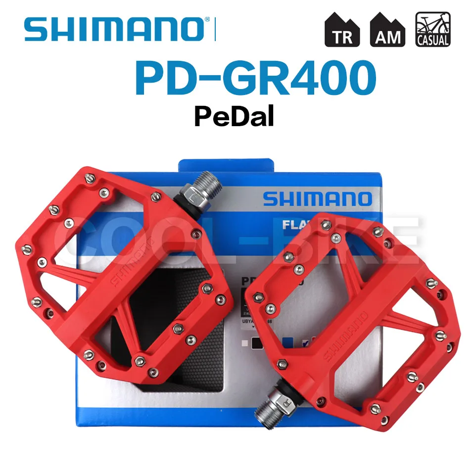 Shimano-PD-GR400-GR500-Flat-Pedals-Flat-MTB-Trail-Enduro-BMX-Bicycle ...