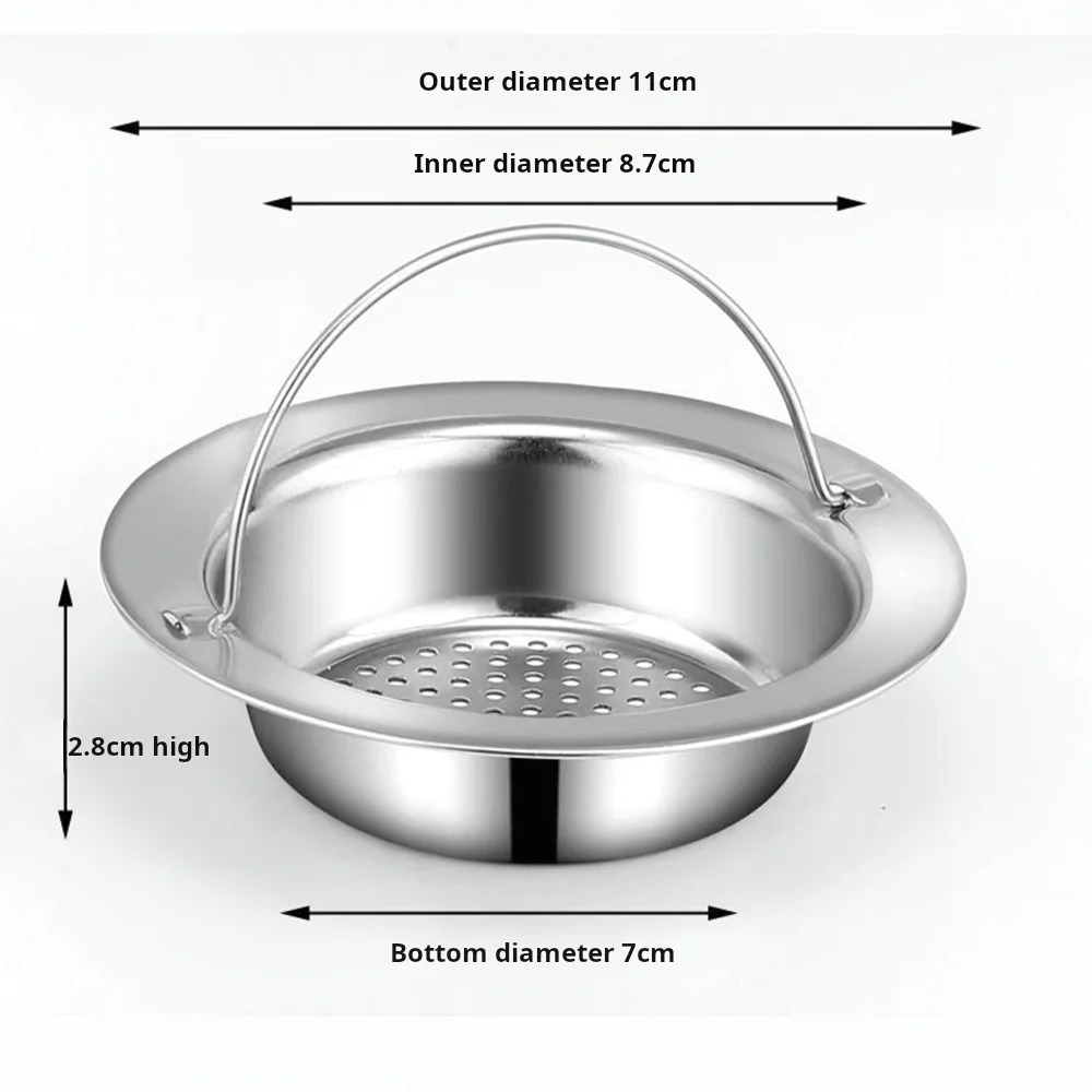 9/11 cm Edelstahl Waschbecken Filter Küche Badezimmer Kanalisation Vorfluter Haar Anti-Blocking Sieb Abfluss Hause reinigung Zubehör – Detail 2