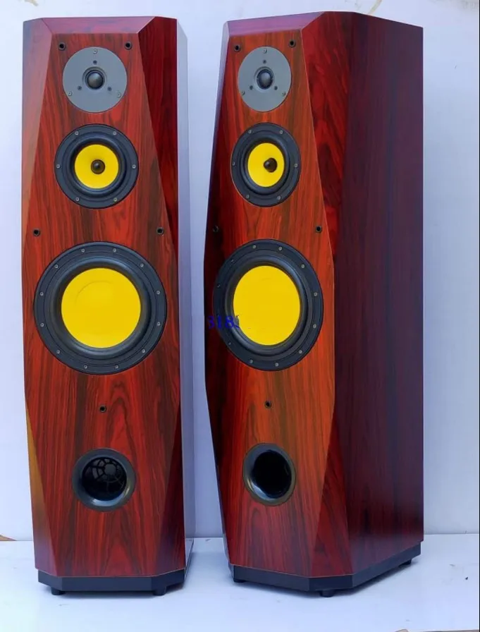 M-078 RT1c+F5+D8G floor-to-ceiling speaker red acid branch veneer 8 inch three-way home theater |