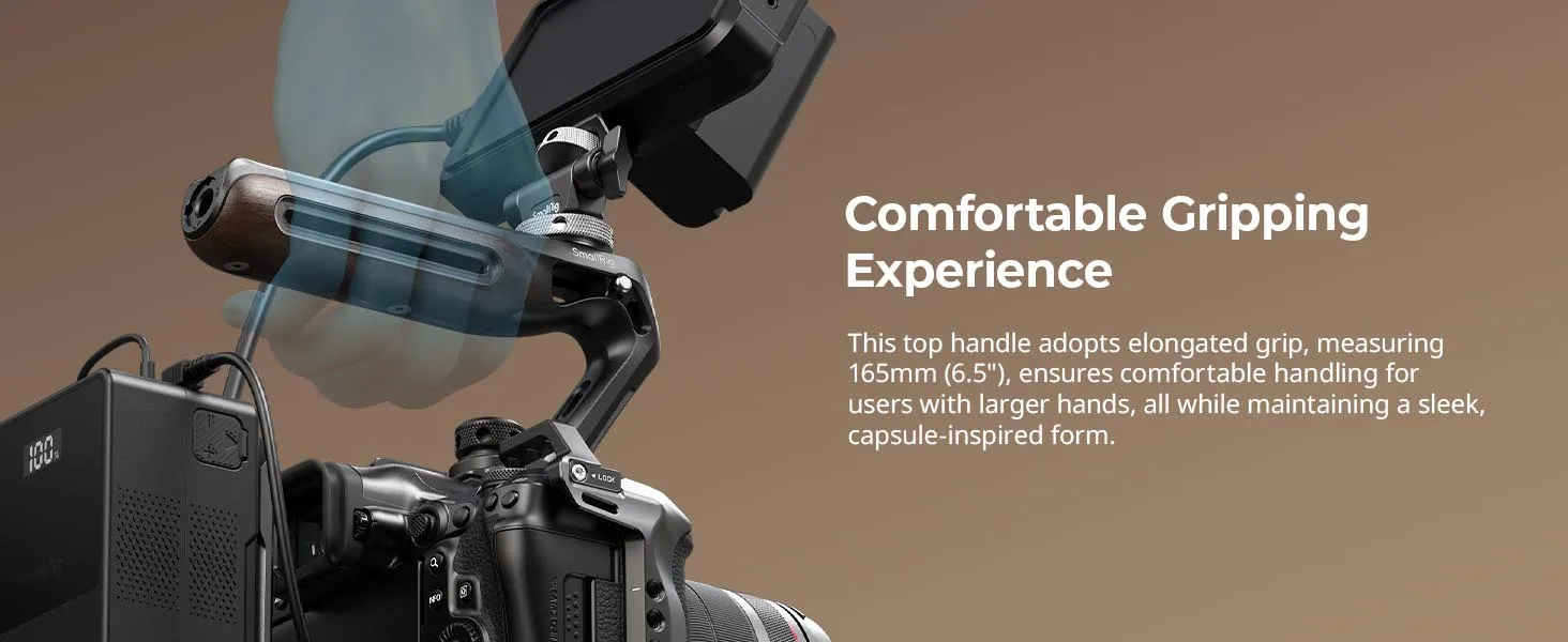 Top Handle with (1/4" & 3/8") Two-in-One Locating Screw Ergonomic Handgrip for S