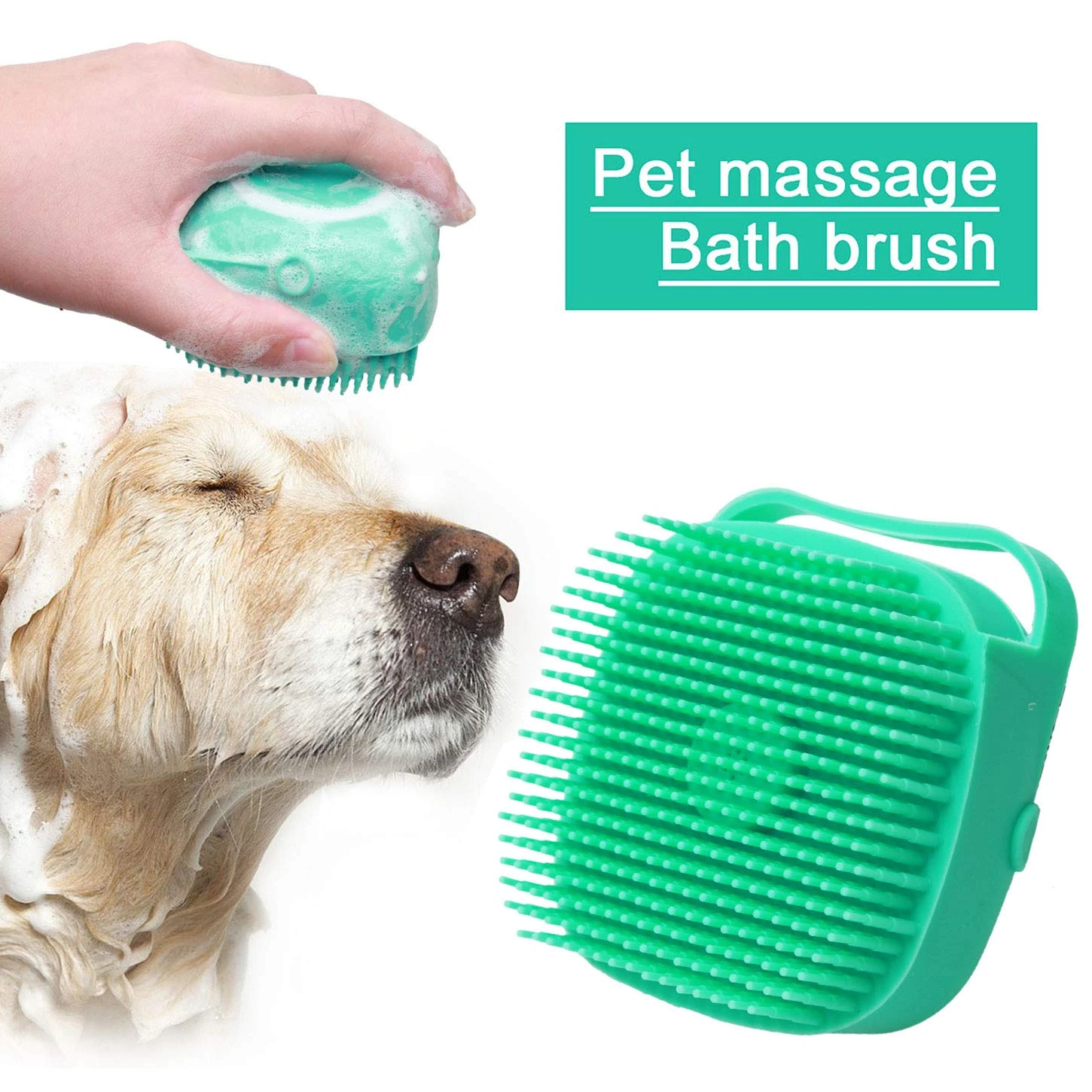 2.7oz/80ml Pet Dog Shampoo Brush Cat Massage Comb Grooming Scrubber Brush  for Bathing Short Hair Soft Silicone Rubber Brushes| | - AliExpress