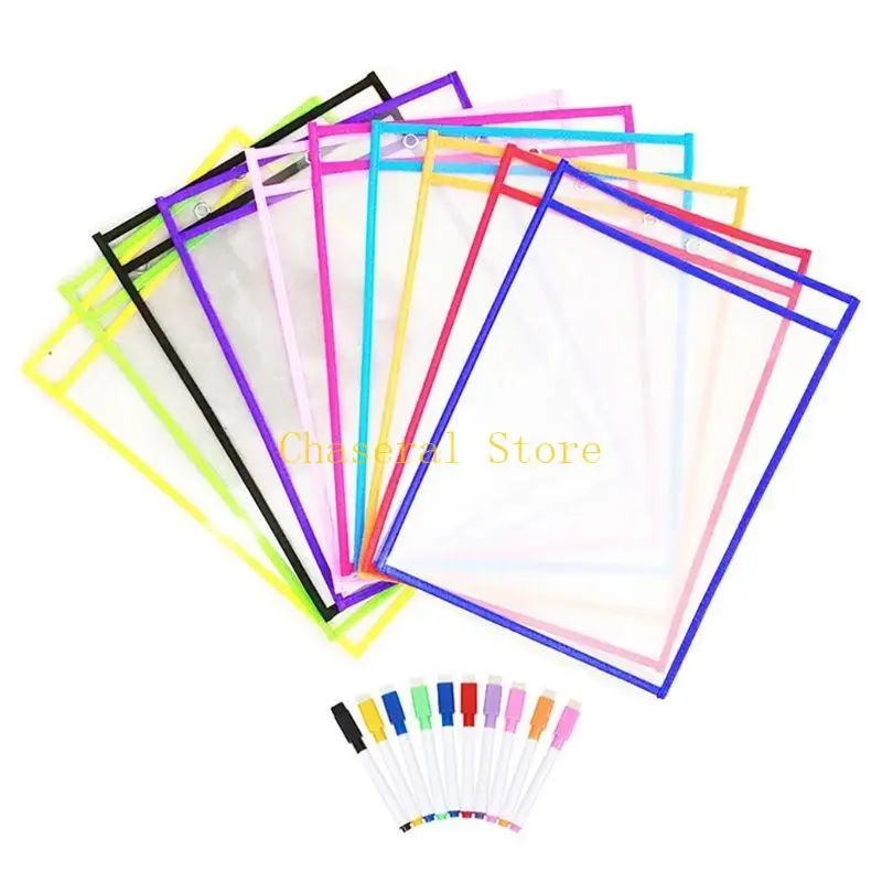 【User-friendly】 E7CE Kids Transparent Dry Brush Bag with Design Repeat Use Activity Pads Preschool Learning Board Tool for Infants.