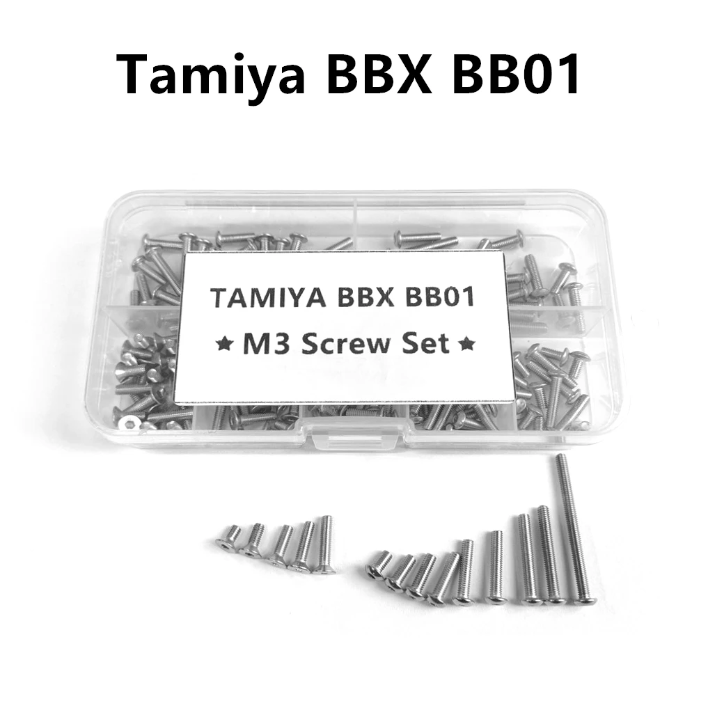 

Metal M3 Screws Fastener Kit Repair Tools for Tamiya BBX BB01 Tamiya BB-01 1/10 RC Car Spare Parts Upgrade Accessories