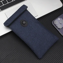 Canvas Privacy Protection Bag with RFID Shielding and Anti - Radiation Signal Blocking (Blue)