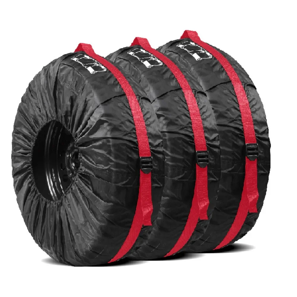 Tire Cover Universal Car Spare Tire Cover Case Polyester Vehicle Wheel Protector Tire Storage Bags Dustproof Waterproof For Jb64