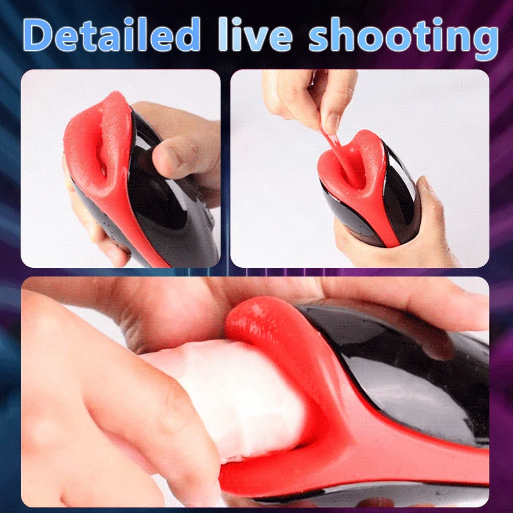 Automatic Male Masturbator for Men Vacuum licking Vibrators Penis Massager Vagina Adult Endurance Trainer Sex Toys for Men Adult