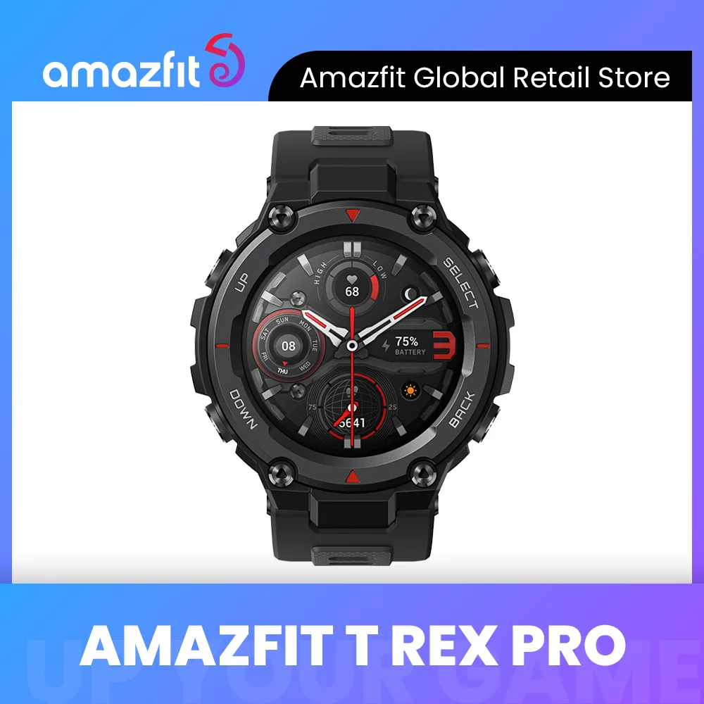  Global Version Amazfit Trex Pro GPS Outdoor Smartwatch Waterproof 18-day Battery Life 390mAh Smart Watch For Android iOS Phone 