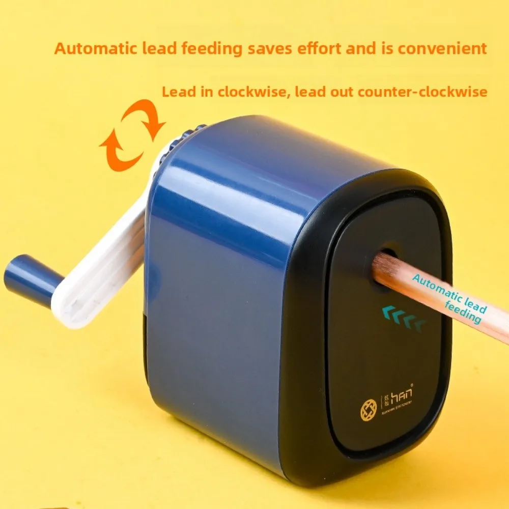 휴대용 연필깎이 수동 크랭크 리드 피드 회전식 연필깎이 학생용 소형 연필깎이 필기 도구 문구