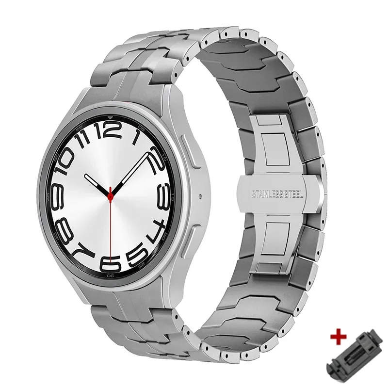 Titanium Color Stainless Steel No-Gaps Bracelet