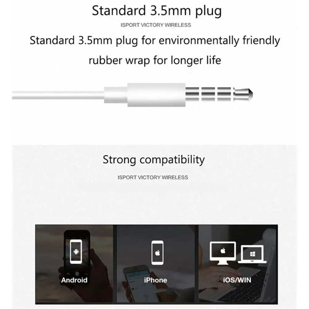 Cuffie cablate da 3,5 mm Comfort Sport In-Ear Fit per chiamate chiare e ascolto musicale, per smartphone, PC, computer, tablet, strumenti per l'ascolto musicale - Image 5