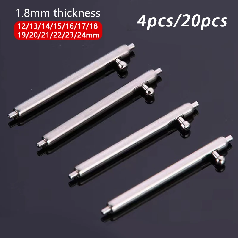 Universal Stainless Steel Quick Release Watch Band Spring Bars - 20pcs/4pcs
