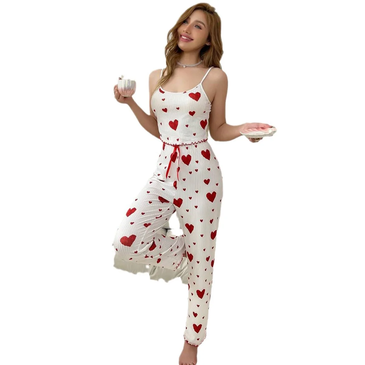 Pyjama Set for Women Plus Size - 2 Piece Short Vest - Image 6