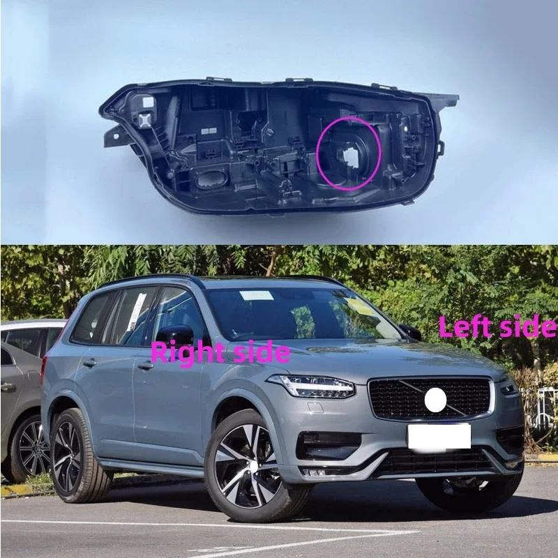 

For Volvo XC90 2015 2016 2017 2018 2019 2020 2021 2022 Headlight Base Replacement Headlamp House Headlight Black Back Rear Shell
