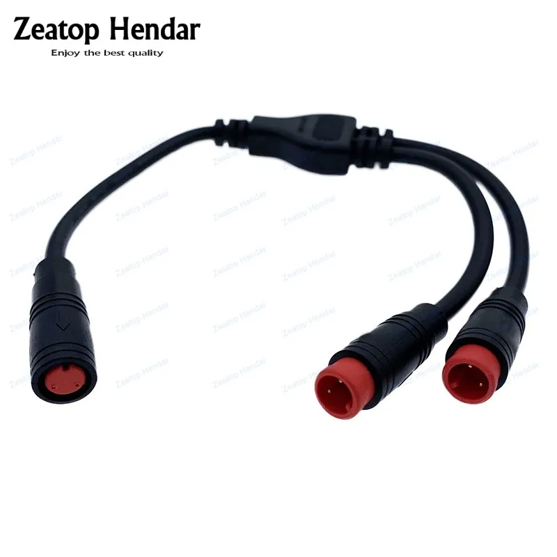 1pcs M8 Y Splitter Ebike Cable 2pin 1female To 2 Male Electric Bicycle Plug For Scooter Brake